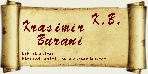 Krasimir Burani vizit kartica